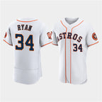 Houston Astros #34 Nolan Ryan White JEROMEN 60th Anniversary Flex Base Stitched Jersey
