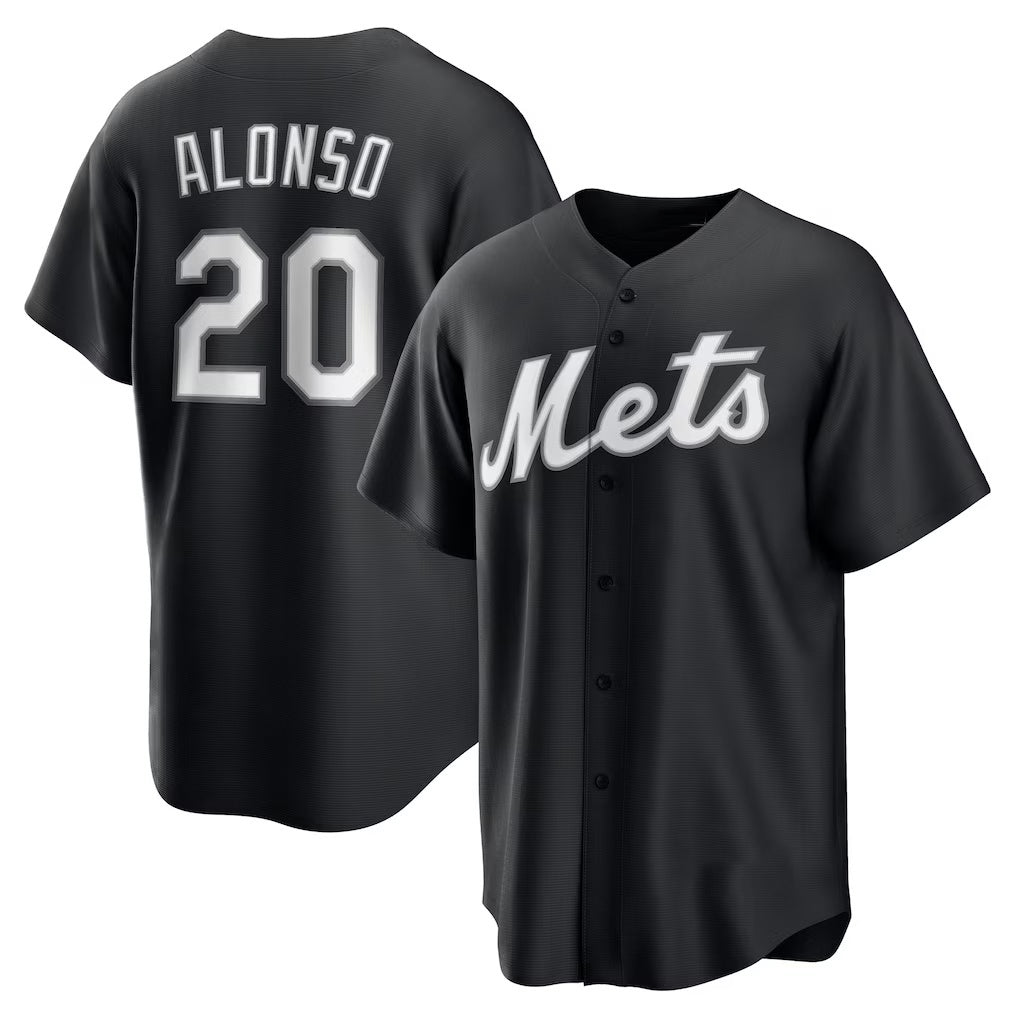 New York Mets #20 Pete Alonso Black JEROMEN Replica Player Jersey