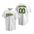 Custom Oakland Athletics White JEROMEN Stitched Cool Base Home Jersey