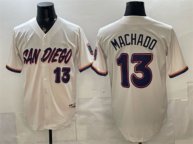 San Diego Padres #13 Manny Machado Cream JEROMEN 2026 City Connect Stadium Stitched Jersey