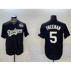 Los Angeles Dodgers #5 Freddie Freeman Black JEROMEN 2024 World Series Cool Base Stitched Jersey 2