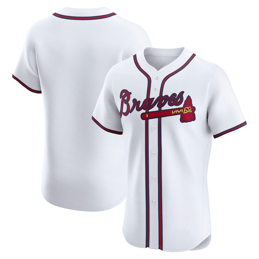 Atlanta Braves White JEROMEN Home Elite Jersey