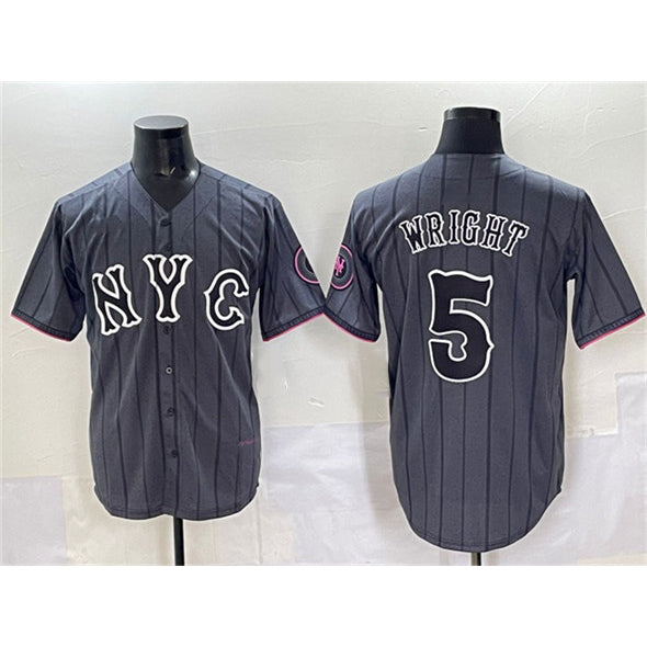 New York Mets #5 David Wright Navy JEROMEN City Connect Stitched Jersey