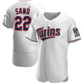 Minnesota Twins #22 Miguel Sano White JEROMEN Home Authentic Player Jersey