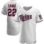 Minnesota Twins #22 Miguel Sano White JEROMEN Home Authentic Player Jersey