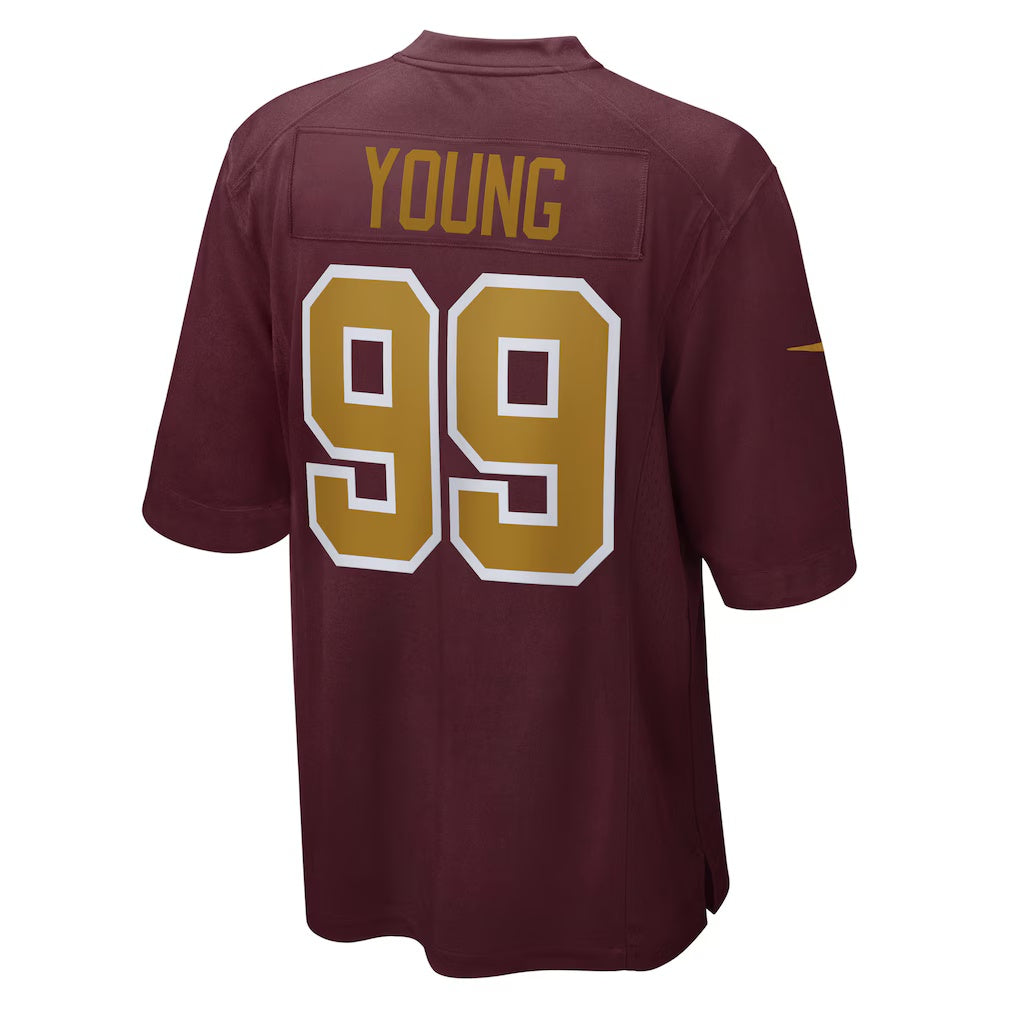 W.Football Team #99 Chase Young Burgundy JEROMEN Alternate Game Jersey