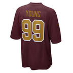 W.Football Team #99 Chase Young Burgundy JEROMEN Alternate Game Jersey