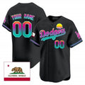 Custom Los Angeles Dodgers 2024 Los Angeles City Style Vapor Premier Limited Jersey ¨C Black JEROMEN