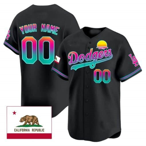 Custom Los Angeles Dodgers 2024 Los Angeles City Style Vapor Premier Limited Jersey ¨C Black JEROMEN