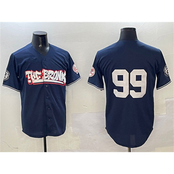 New York Yankees #99 Aaron Judge Navy JEROMEN Bronx Graffiti Vapor Limited Stitched Jersey