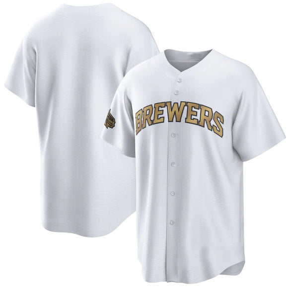 Milwaukee Brewers Blank White JEROMEN 2022 All-Star Cool Base Stitched Jersey