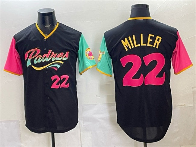San Diego Padres #22 Mason Miller 2022 Black JEROMEN City Connect Cool Base Stitched Jersey
