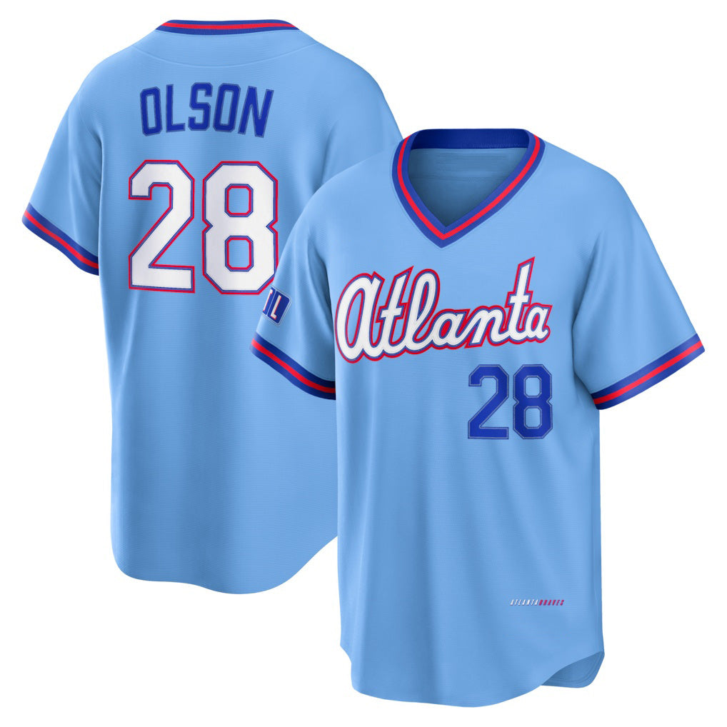 Atlanta Braves #28 Matt Olson Powder Blue JEROMEN 2026 City Connect Stadium Jersey