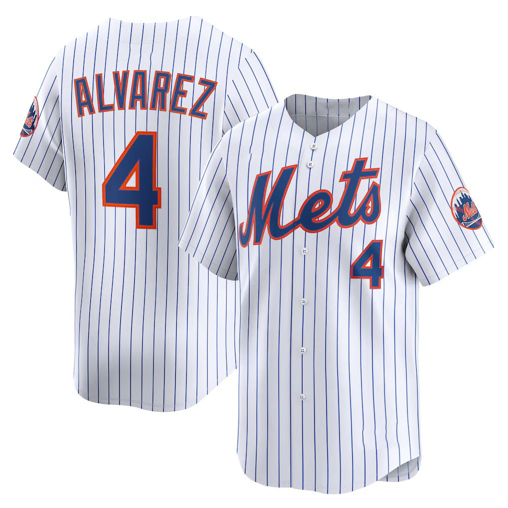New York Mets #4 Francisco Alvarez White JEROMEN Home Limited Player Jersey