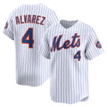 New York Mets #4 Francisco Alvarez White JEROMEN Home Limited Player Jersey