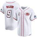 Cincinnati Reds #9 Matt McLain White JEROMEN 2025 Speedway Classic Home Limited Stitched Jersey