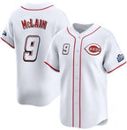 Cincinnati Reds #9 Matt McLain White JEROMEN 2025 Speedway Classic Home Limited Stitched Jersey