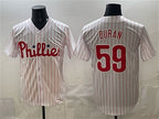 Philadelphia Phillies #59 Jhoan Dur¨¢n White JEROMEN Cool Base Stitched Jersey