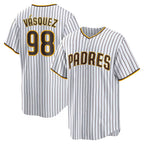 San Diego Padres #98 Randy Vasquez White JEROMEN Home Replica Jersey