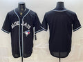 Toronto Blue Jays Blank 2026 Fashion Replica Black JEROMEN Out Stitched Jersey