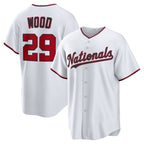 Washington Nationals #29 James Wood White JEROMEN Home Replica Jersey