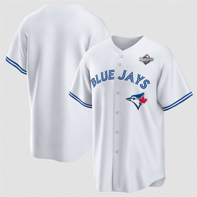 Toronto Blue Jays Blank White JEROMEN 2025 World Series Home Cool Base Stitched Jersey
