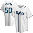 Tampa Bay Rays Replica #50 Charlie Morton White JEROMEN Home Jersey