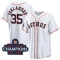 Houston Astros #35 Justin Verlander White JEROMEN 2022 World Series Champions Home Stitched Jersey