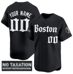 Custom Boston Red Sox ACTIVE PLAYER Black JEROMEN 'Retro Newspaper Edition' Vapor Premier Limited Stitched Jersey