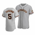 San Francisco Giants #5 Mike Yastrzemski Gray JEROMEN Flex Base Jersey
