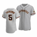 San Francisco Giants #5 Mike Yastrzemski Gray JEROMEN Flex Base Jersey
