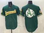 Oakland Athletics Team Big Logo 2026 Green JEROMEN Alternate Sacramento Celebrating 125 Years Vapor Limited Stitched Jerseys