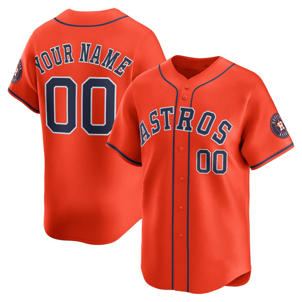 Custom Houston Astros Orange JEROMEN Alternate Limited Jersey