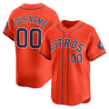 Custom Houston Astros Orange JEROMEN Alternate Limited Jersey