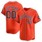Custom Houston Astros Orange JEROMEN Alternate Limited Jersey