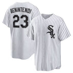 Chicago White Sox #23 Andrew Benintendi White-Black JEROMEN Home Official Player Jersey
