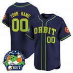 Custom Houston Astros Orbit Patch Vapor Premier Limited Jersey ¨CNavy 2 JEROMEN