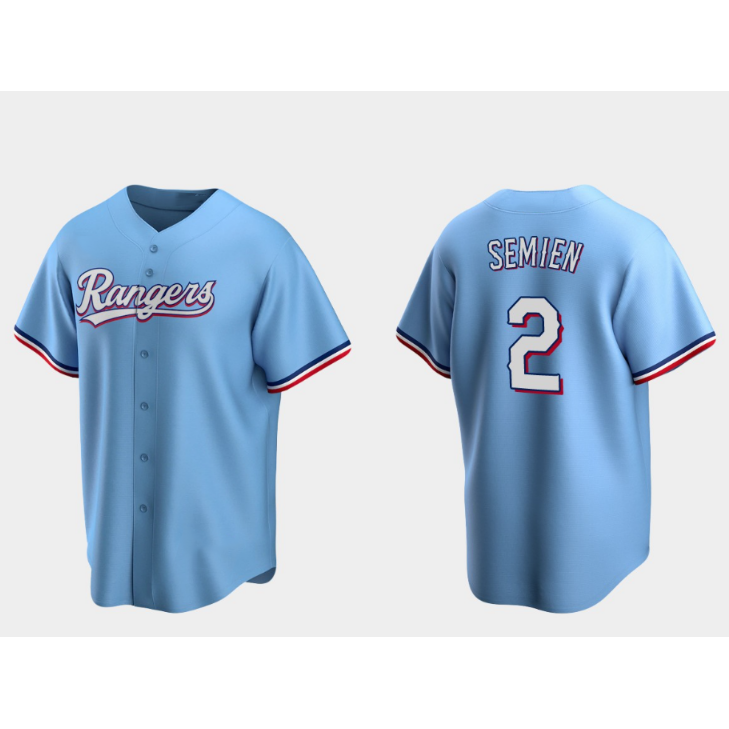 Texas Rangers #2 Marcus Semien Light Blue JEROMEN Cool Base Stitched Jersey