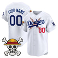 Custom Los Angeles Dodgers x One Piece White JEROMEN Vapor Premier Limited Jersey - Stitched