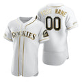 Custom Colorado Rockies White JEROMEN Stitched Flex Base Golden Edition Jersey