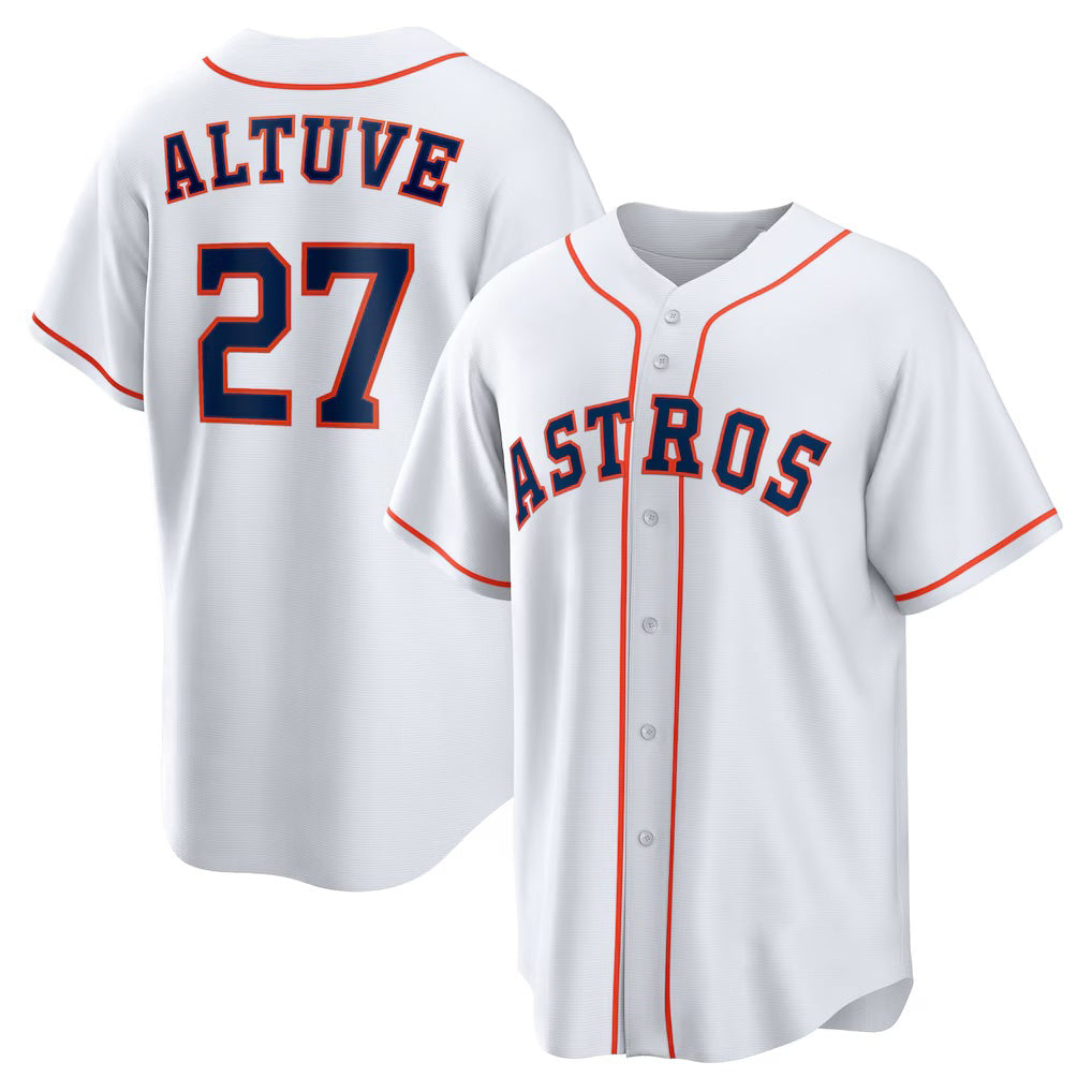 Houston Astros #27 Jose Altuve White JEROMEN Home Replica Player Name Jersey