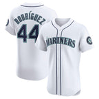 Seattle Mariners #44 Julio Rodr¨ªguez White JEROMEN Home Elite Jersey