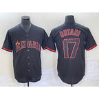 Los Angeles Angels #17 Shohei Ohtani Lights Out Black JEROMEN Fashion Cool base Jersey