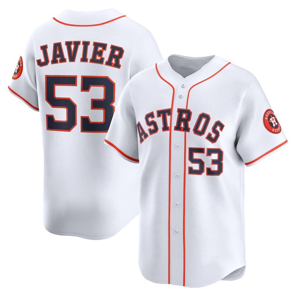 Houston Astros #53 Cristian Javier White JEROMEN Home Limited Player Jersey