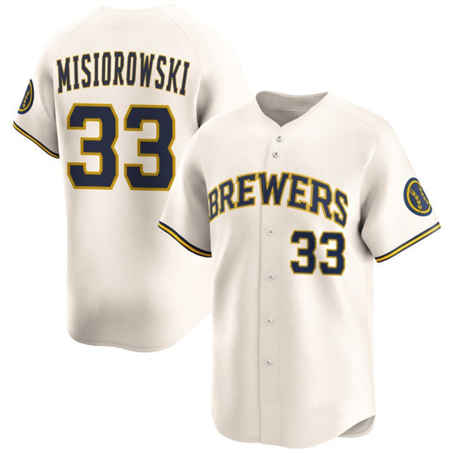 Milwaukee Brewers #33 Jacob Misiorowski Cream JEROMEN 2025 Limited Stitched Jersey