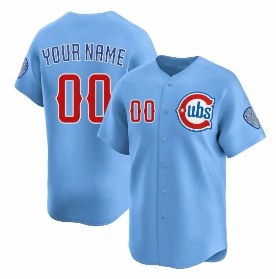 Custom Chicago Cubs Blue JEROMEN 2024-25 2nd Alternate Limited Stitched Jersey