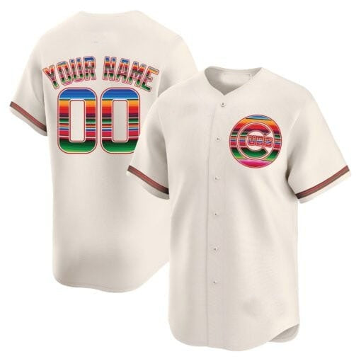 Custom Chicago Cubs Mexico Vapor Premier Limited Jersey ¨C Cream JEROMEN