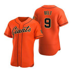 San Francisco Giants #9 Brandon Belt Orange JEROMEN Alternate Jersey