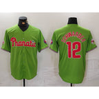 Philadelphia Phillies #12 Kyle Schwarber Green JEROMEN With Patch Stitched Cool Base Jersey