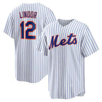 New York Mets #12 Francisco Lindor White JEROMEN Home Replica Player Jersey